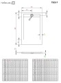 Radaway Teos F 100x7 cm szögletes, aszimmetrikus, lapos, műmárvány zuhanytálca, 4 színben vál