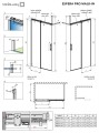 Radaway Espera Pro Walk In 100 zuhanyfal tolóajtóval, króm profillal, átlátszó üveggel