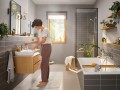 Hansgrohe Rebris S mosdócsaptelep 110 CoolStart, automata lefolyógarnitúrával