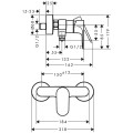 Hansgrohe Rebris S zuhanycsaptelep, fekete