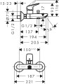 Hansgrohe Logis kádcsaptelep, fekete 71400670