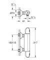 Grohe Grohtherm 1000 Black termosztátos zuhanycsaptelep, matt fekete  348142433