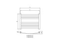 Radeco Enzo AK4-500 törölközőszárító radiátor, fekete 1060x530 mm