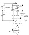 Grohe Cubeo mosdócsaptelep, húzórudas leeresztővel, króm 1016940000