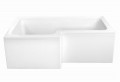 M-Acryl Linea 150x70 és 85 cm szögletes aszimmetrikus akril kád + tartólábbal