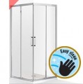 Wellis Apollo szögletes zuhanykabin 2 tolóajtóval 90x90x190 cm, átlátszó üveggel + Easy Clean