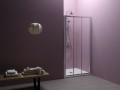 Kolpa San Luna TV3/S 100 zuhanyajtó ezüst profillal, átlátszó üveggel