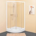 Kolpa San SQ Line TKP 90x120 cm íves zuhanykabin jobbos, balos, fehér kerettel, átlátszó üvegg