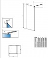 Radaway Modo New II. zuhanyfal 110x200 cm