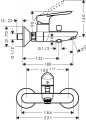 Hansgrohe Logis E fali kádcsaptelep 71403000