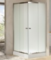Niagara Wellness Ambon Frost 90x90x190 cm szögletes zuhanykabin + Oskar 90x90x16 cm tálca CSOMAG A