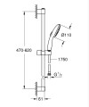 Grohe Tempesta 110 rudas zuhanyszett, 2 funkciós zuhanyfejjel 27598003