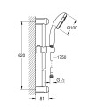 Grohe Tempesta 100 rudas zuhanyszett, 2 funkciós zuhanyfejjel 27598001