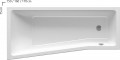 Ravak BeHappy II 170x75 cm aszimmetrikus akril kád, jobbos és balos kivitelben, fehér színben