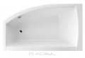 M-Acryl Minima 150x85 cm aszimmetrikus akril kád + kádláb szett