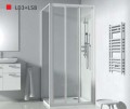 Roltechnik Project Line LD3 95x180 cm csúszkás zuhany tolóajtó, fehér kerettel, Grape üveggel