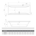 Roltechnik Savona Neo 170x80 cm egyenes akril kád, középlefolyós